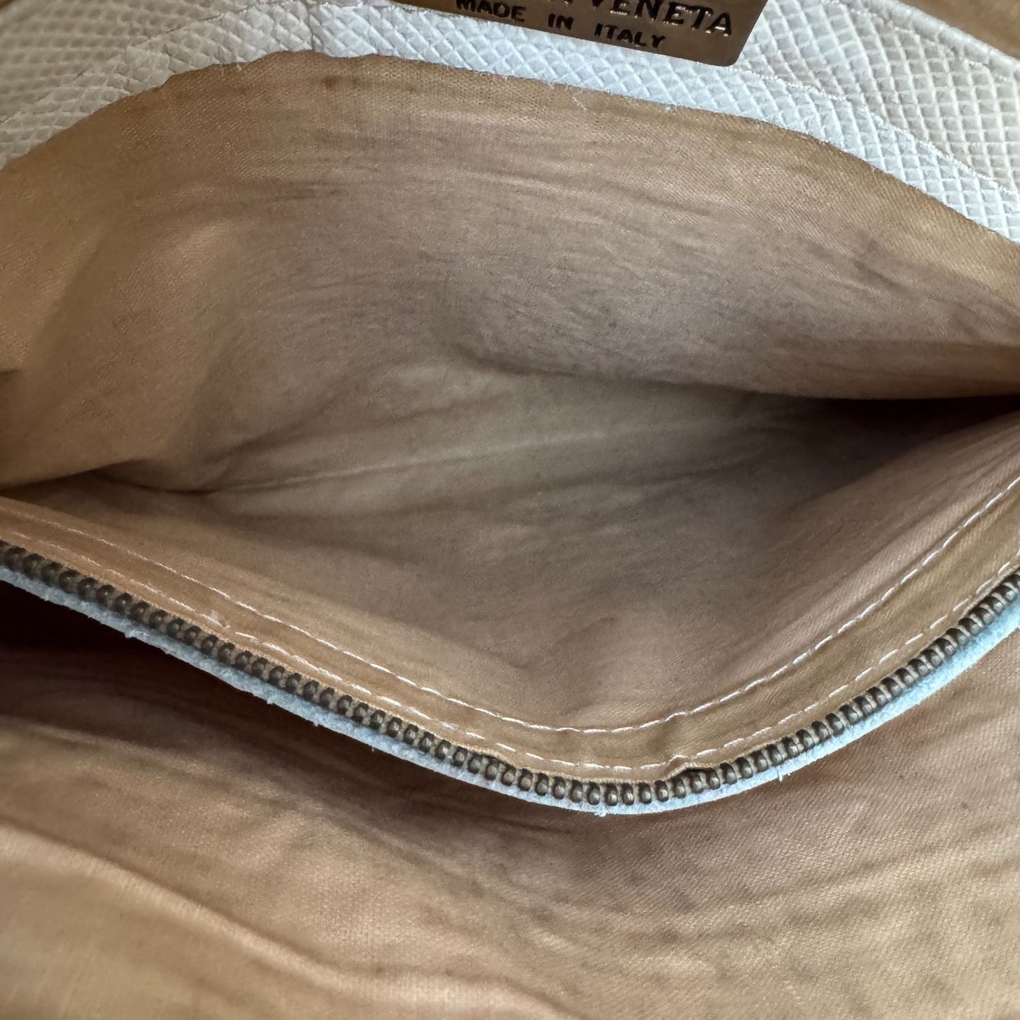 Bottega Veneta Vintage Woven Raffia Flap Clutch Bag Leather Trim Made In Italy