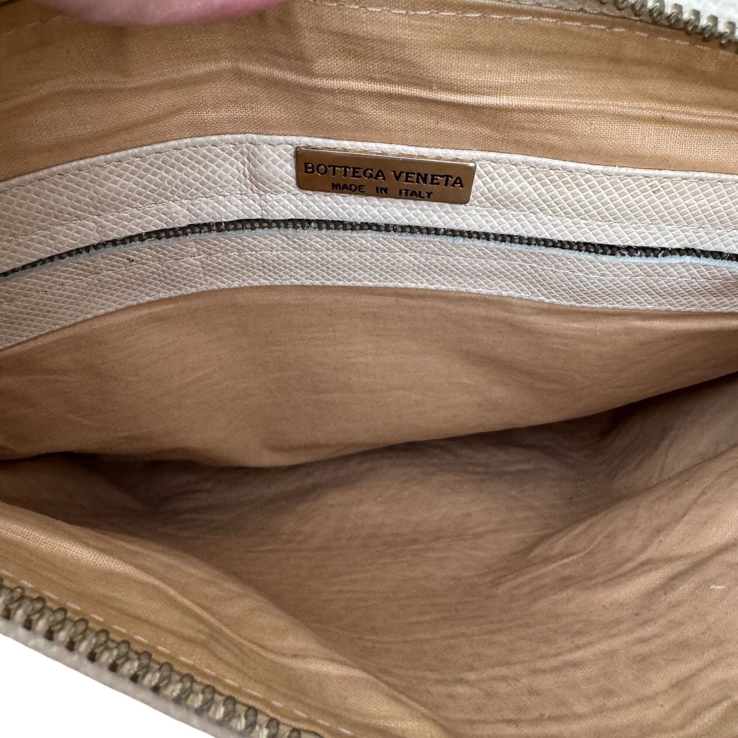 Bottega Veneta Vintage Woven Raffia Flap Clutch Bag Leather Trim Made In Italy