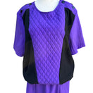 Switch Lori Of California Vintage 80s Women&#39;s Purple Black Quilted Top &amp; Full Skirt Set 2 image