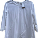 Switch J Jill White Shirt Collection Coastal Asymmetric Tunic Lagenlook 3/4 Sleeve NEW 3 image