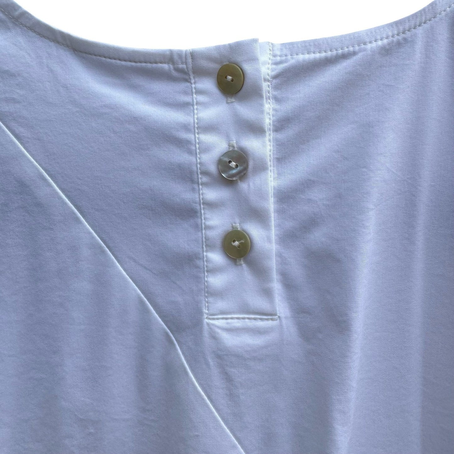 J Jill White Shirt Collection Coastal Asymmetric Tunic Lagenlook 3/4 Sleeve NEW