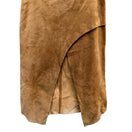 Switch Vintage Y2K Boho Western Genuine Suede Asymmetrical Wrap Slit Midi Skirt Camel S 3 image