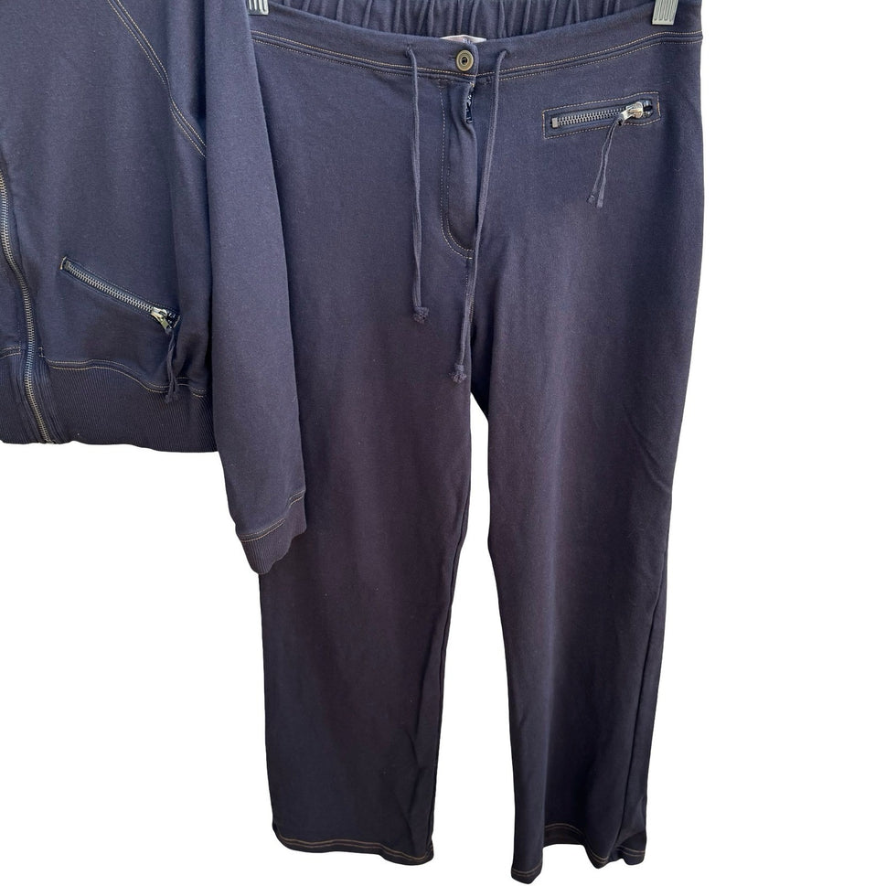 Isabella Bird Y2K Tracksuit Athleisure Loungewear Sporty Set Zip Jacket Pants M