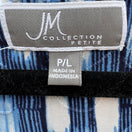 Switch JM Collection Nautical Blue White Abstract Ikat Sleeveless Top Shell PL Career 2 image