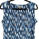 Switch JM Collection Nautical Blue White Abstract Ikat Sleeveless Top Shell PL Career 3 image