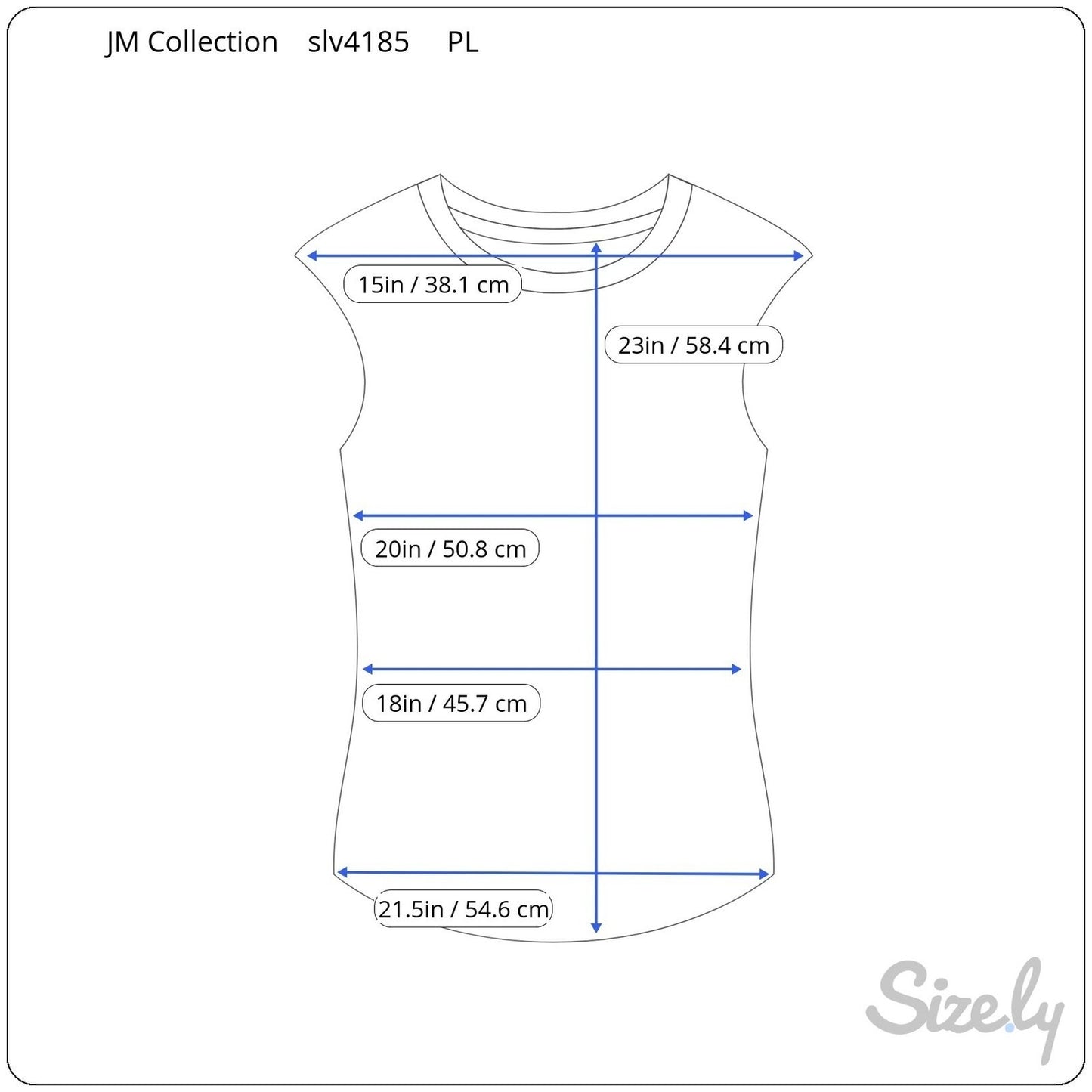 JM Collection Nautical Blue White Abstract Ikat Sleeveless Top Shell PL Career