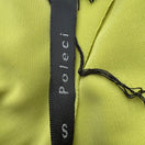 Switch Poleci Vintage Y2K Minimalist Avant Garde Chartreuse Draped Ruched Midi Dress S 2 image