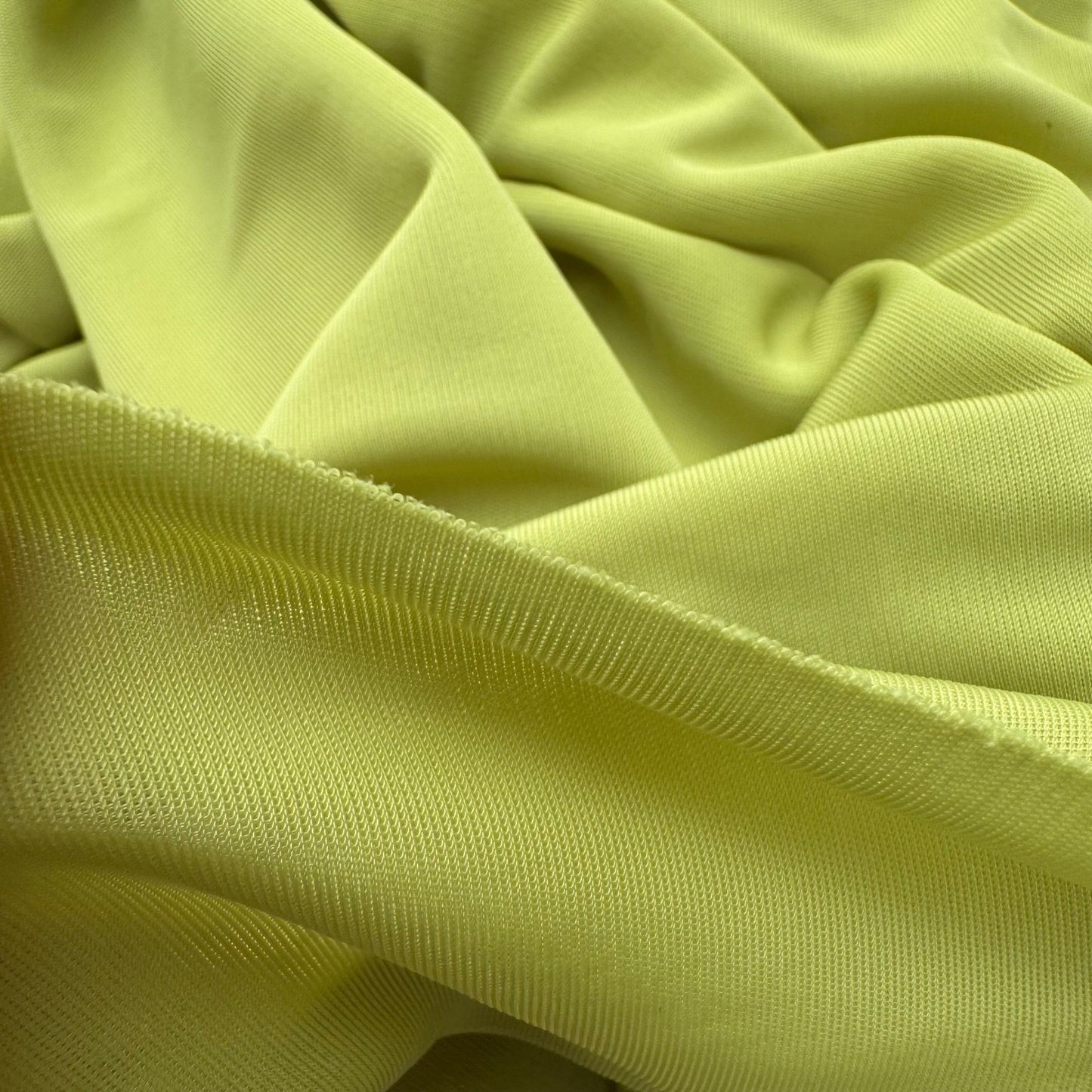 Poleci Vintage Y2K Minimalist Avant Garde Chartreuse Draped Ruched Midi Dress S