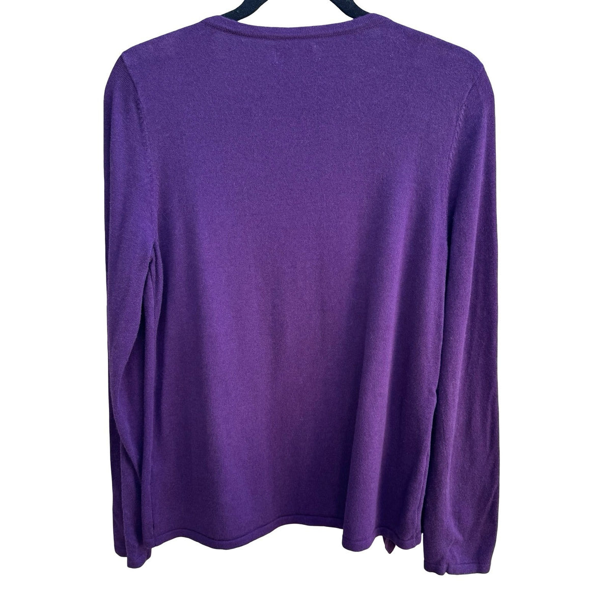 Croft & Barrow Layering Preppy Minimalist Removable Necklace Cardigan Sweater M