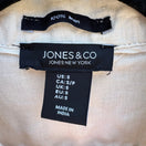 Switch Jones New York Tan Natural Linen Trucker Jacket Womens S Coastal Minimalist 2 image