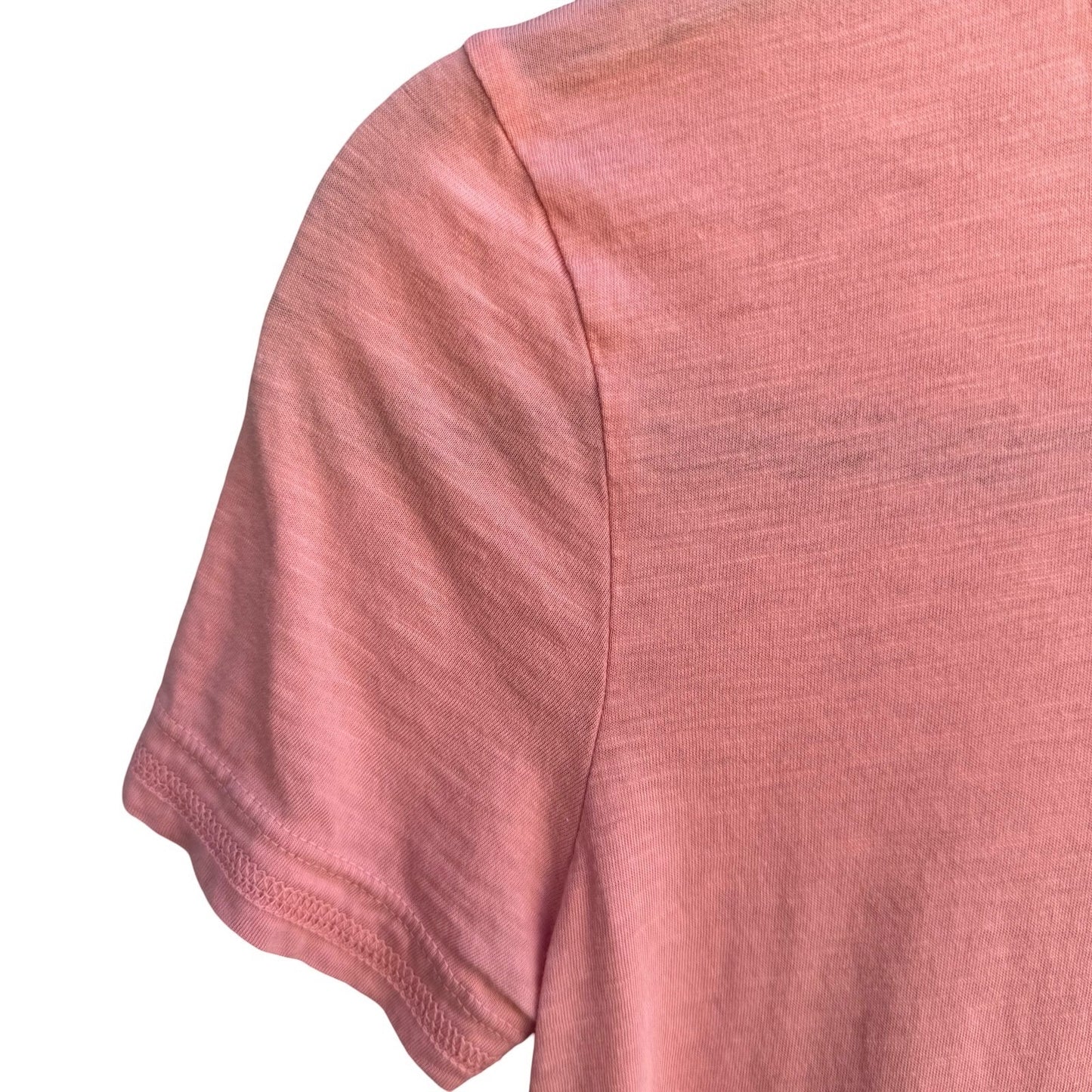 American Giant Womens Small Coral Pink Supima Cotton Slub Short Sleeve Tee USA