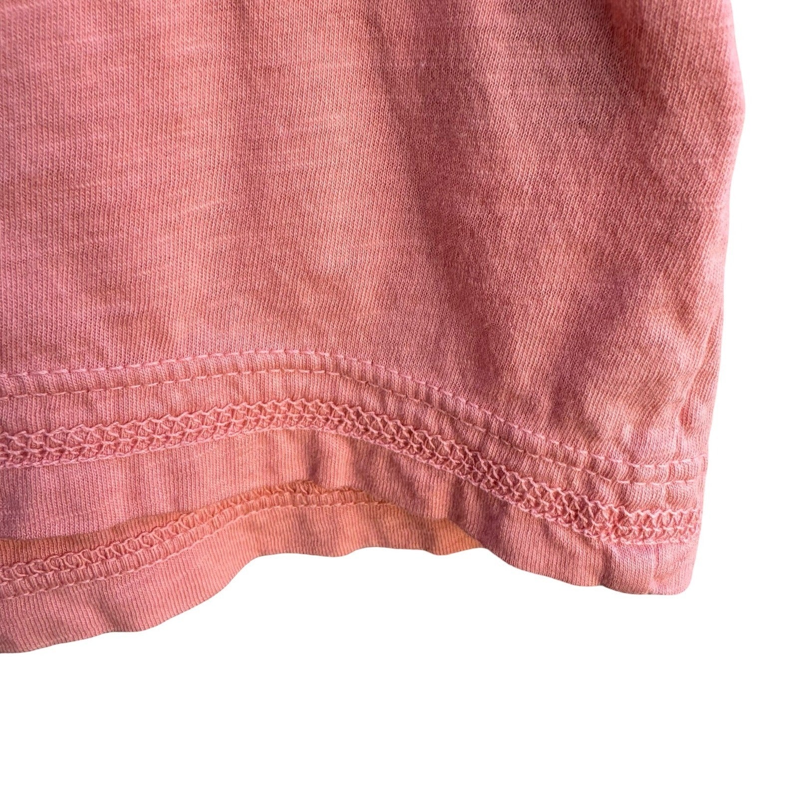 American Giant Womens Small Coral Pink Supima Cotton Slub Short Sleeve Tee USA