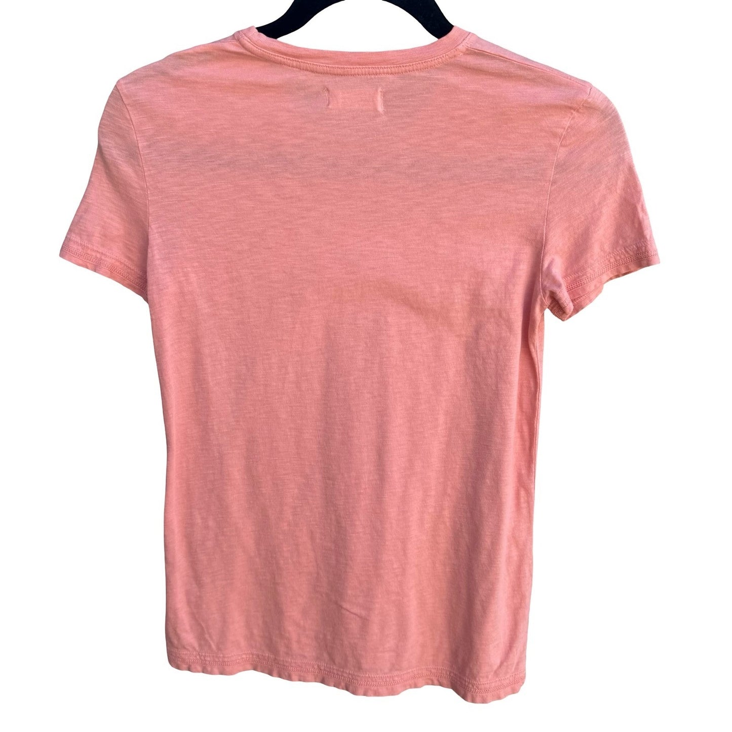 American Giant Womens Small Coral Pink Supima Cotton Slub Short Sleeve Tee USA