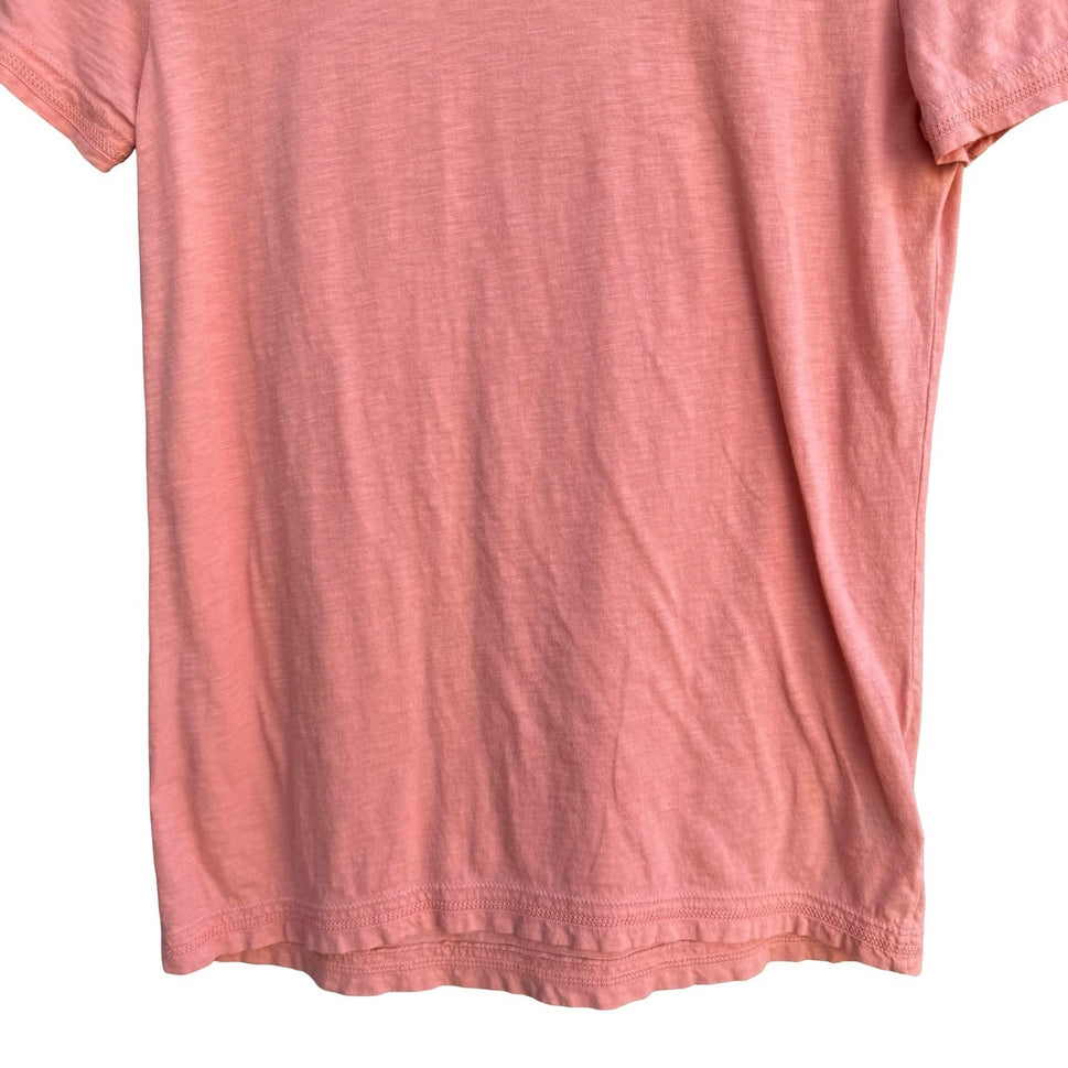 American Giant Womens Small Coral Pink Supima Cotton Slub Short Sleeve Tee USA
