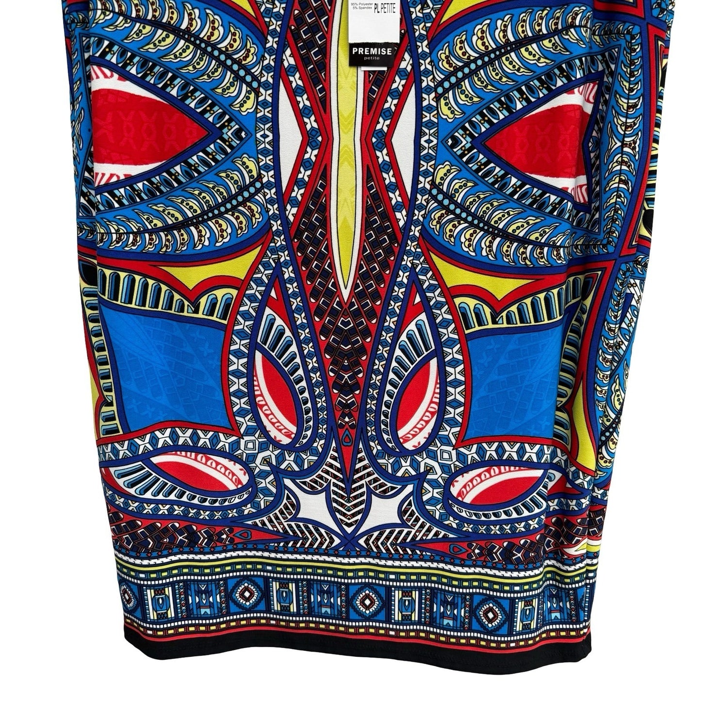 Premise Womens PL Blue Omni Paradox Geometric Stretch Pencil Skirt NWT Eclectic