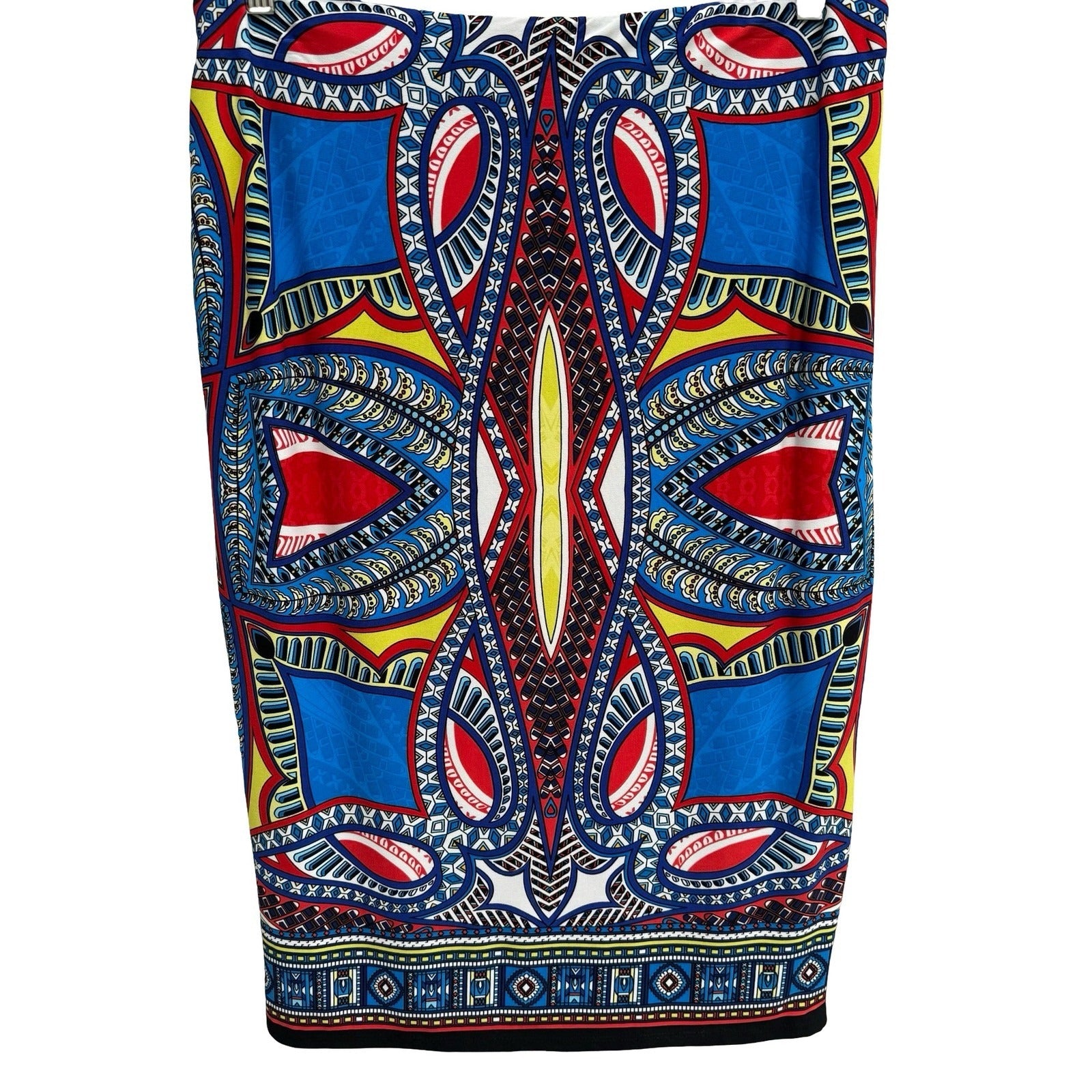 Premise Womens PL Blue Omni Paradox Geometric Stretch Pencil Skirt NWT Eclectic