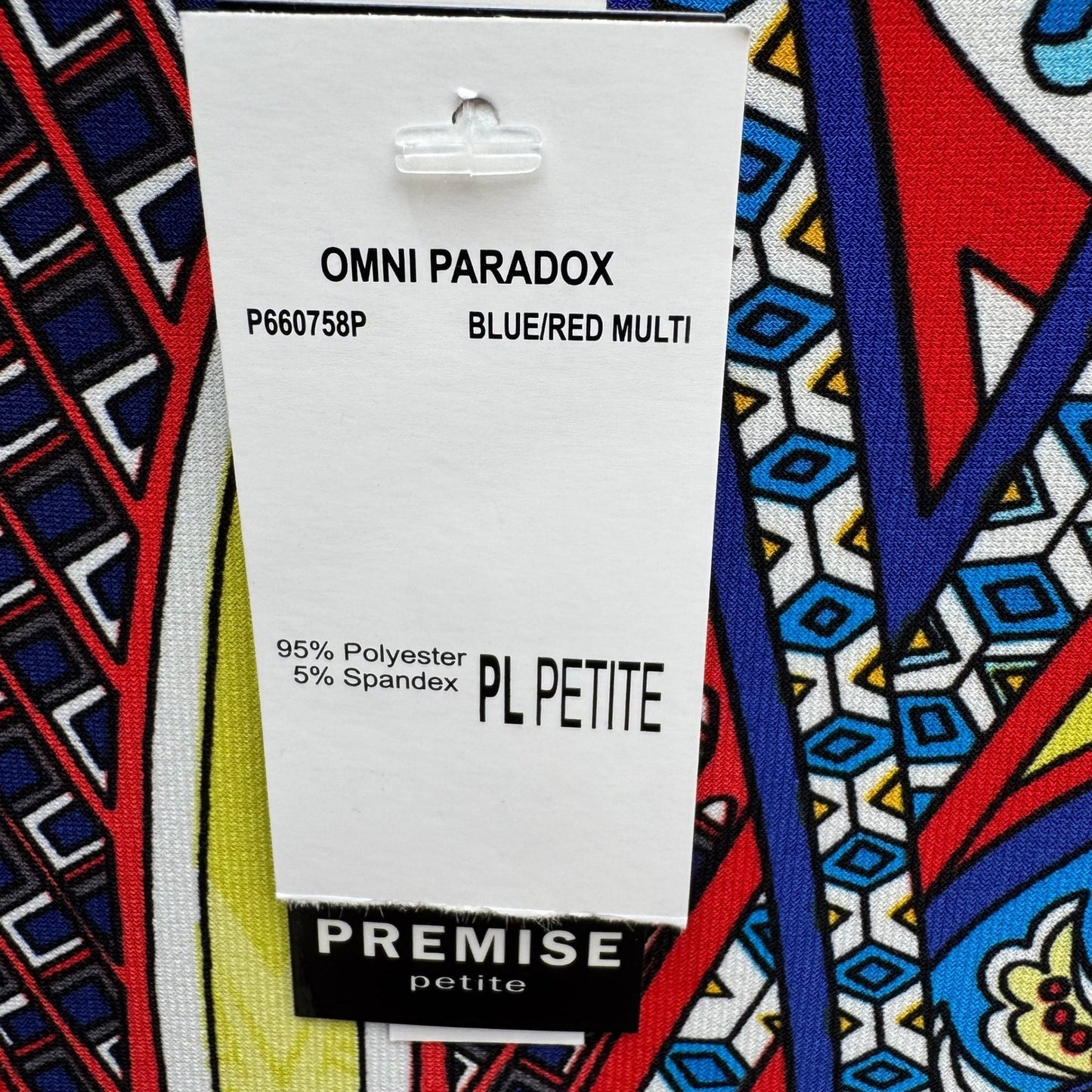 Premise Womens PL Blue Omni Paradox Geometric Stretch Pencil Skirt NWT Eclectic