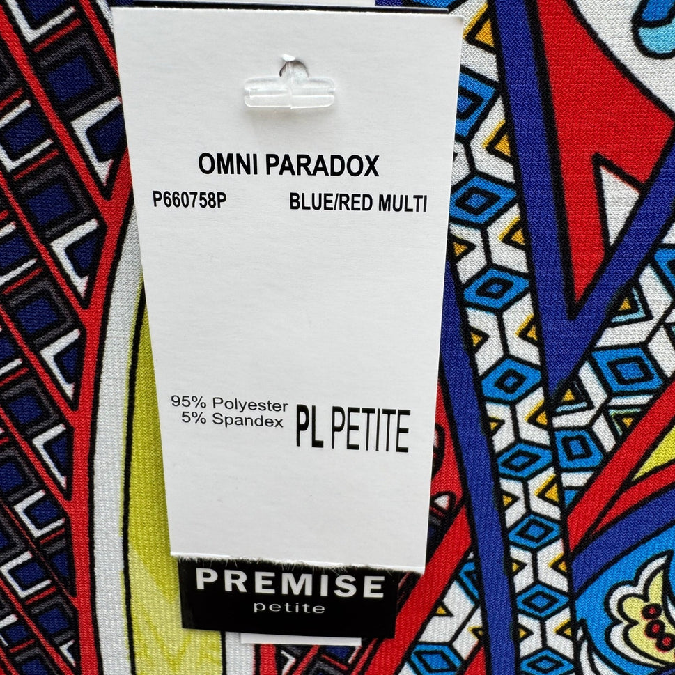 Premise Womens PL Blue Omni Paradox Geometric Stretch Pencil Skirt NWT Eclectic