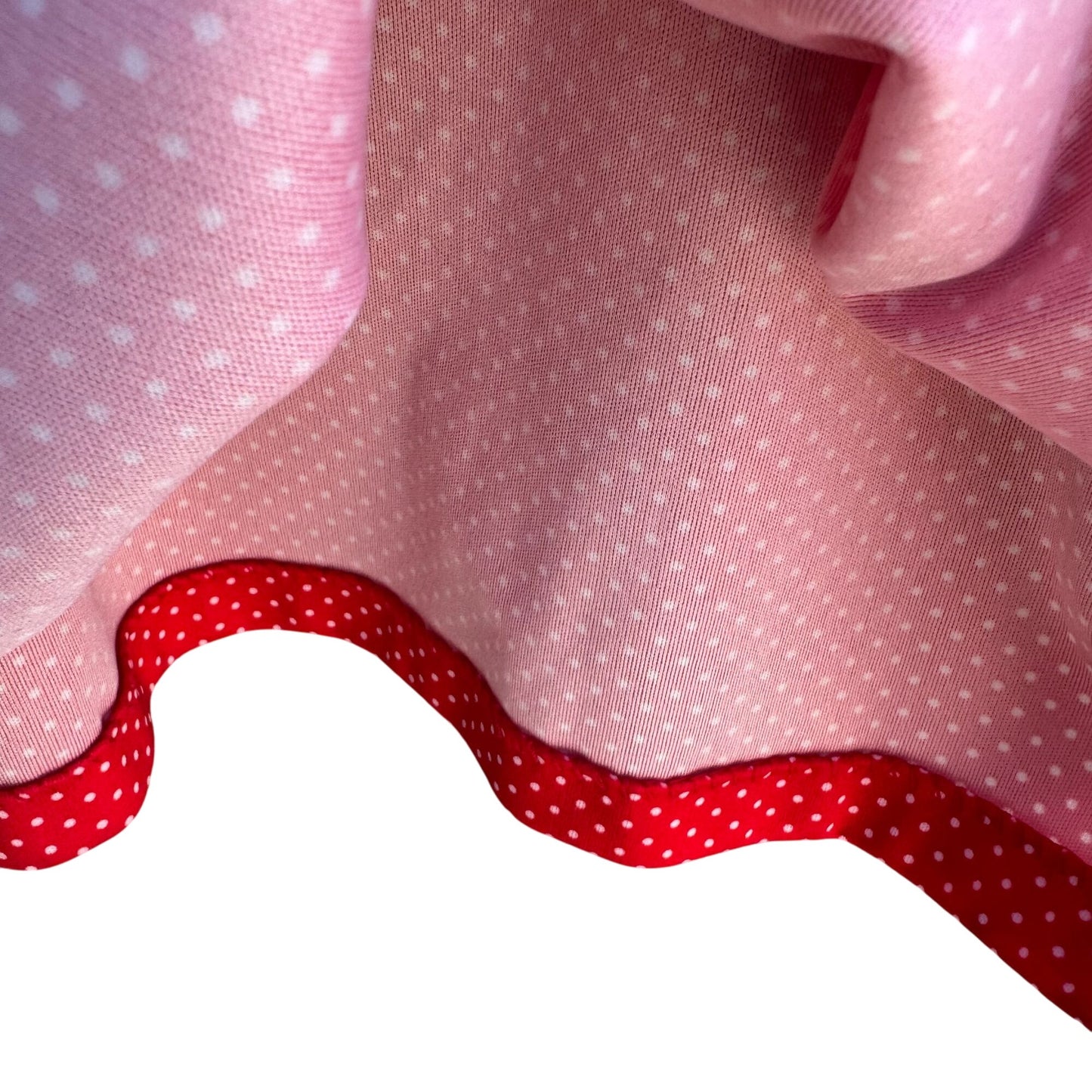 Lilly Dache Vintage 70s 80s Red Polka Dot Short Sleeve Disco Knit Polo Shirt L