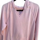 Switch So Lounge Life Fleece Pink Long Sleeve V-Neck Kangaroo Pocket Hoodie Sweatshirt XL 2 image