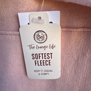 Switch So Lounge Life Fleece Pink Long Sleeve V-Neck Kangaroo Pocket Hoodie Sweatshirt XL 3 image