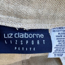 Switch Liz Claiborne Lizsport Vintage Beige Linen Cotton Tapered High Rise Pants Sze 6P 2 image