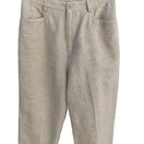 Switch Liz Claiborne Lizsport Vintage Beige Linen Cotton Tapered High Rise Pants Sze 6P 3 image