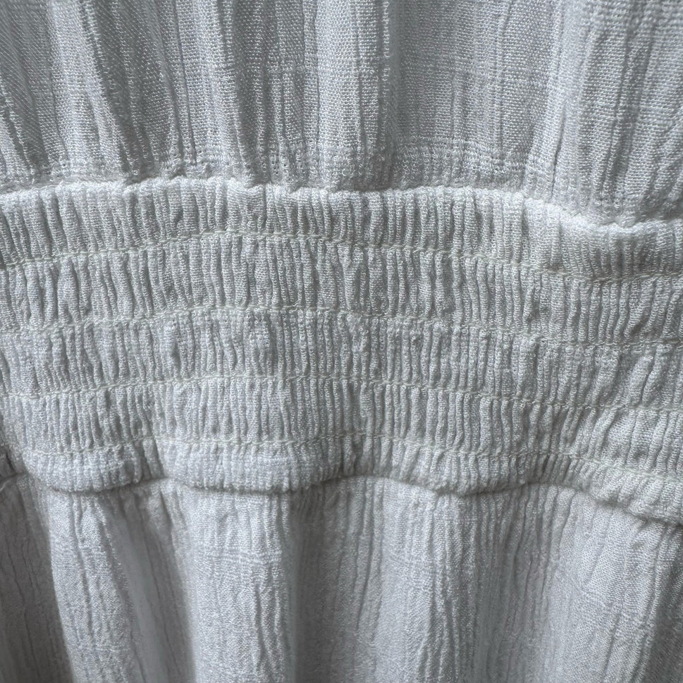 Knox Rose Feminine Eyelet Puff Sleeve Boho Cottagecore Prairie Dress White XL
