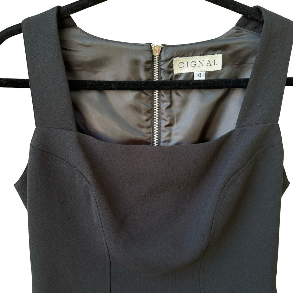 Cignal Vintage Y2K 90s Minimalist Square Neck Grunge Chic Cropped Top Back Zip 8