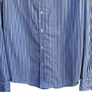 Switch Vintage Blue Vertical Striped Long Sleeve Button Down Shirt Business Office Wear 3 image