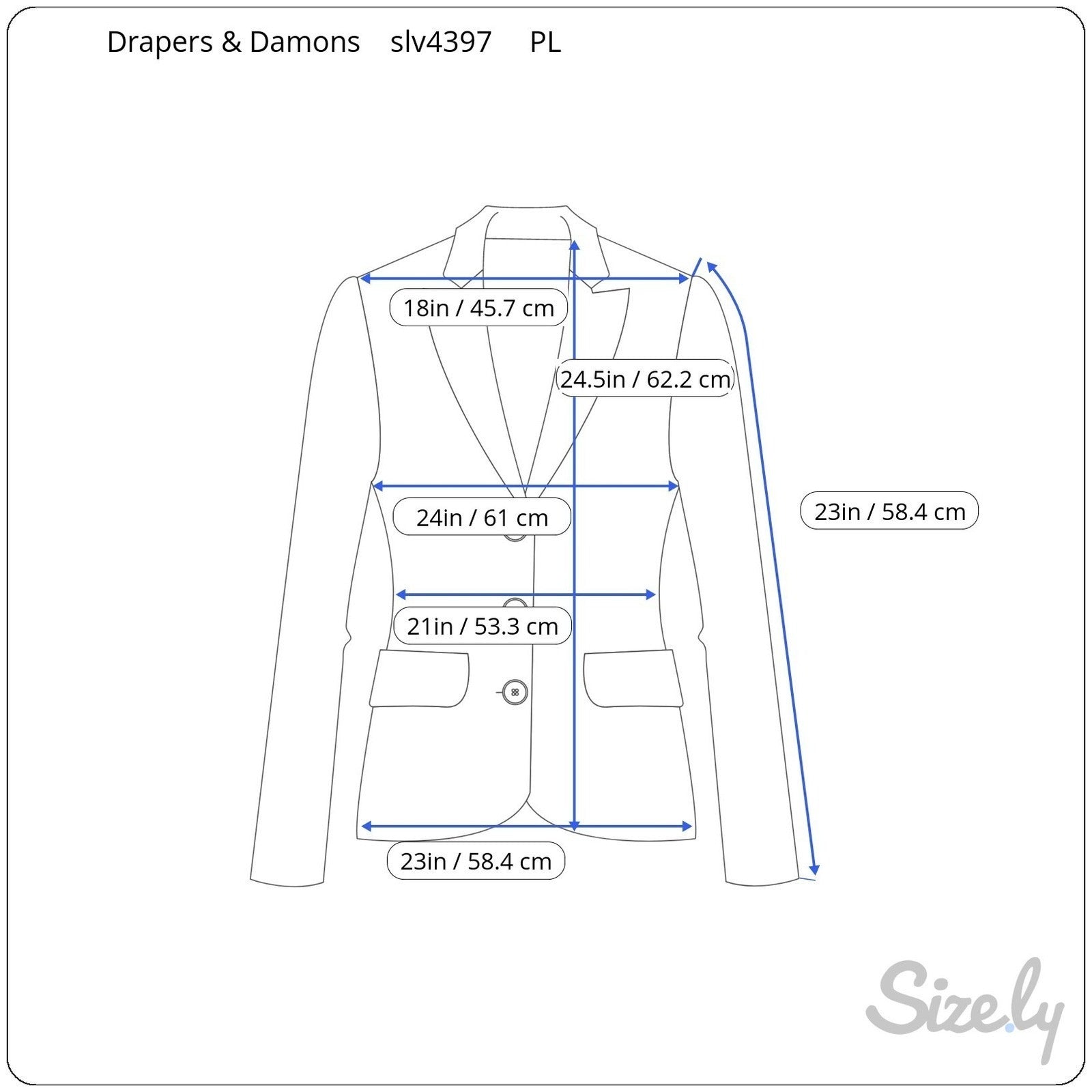 Drapers & Damons Blue Abstract Textured Zip Jacket PL Art To Wear Celestial