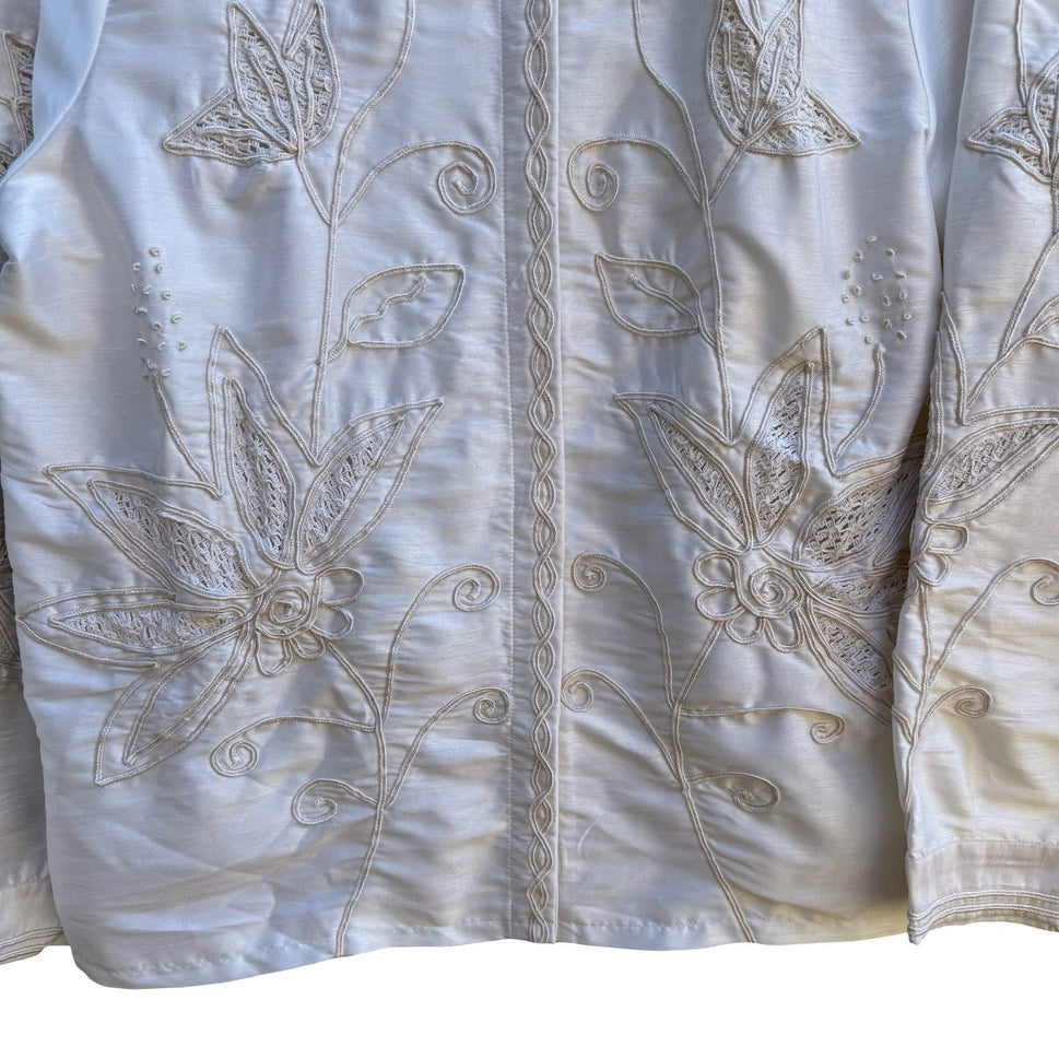 Marsh Landing Coquette Coastal Grandma Regency Floral Embroidered Beaded Jacket