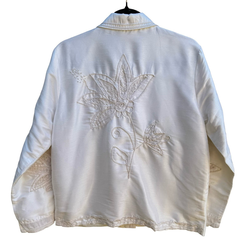 Marsh Landing Coquette Coastal Grandma Regency Floral Embroidered Beaded Jacket