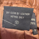 Switch Terry Lewis Classic Luxuries Brown Genuine Leather Pants High Waist 8P NEW Moto 3 image