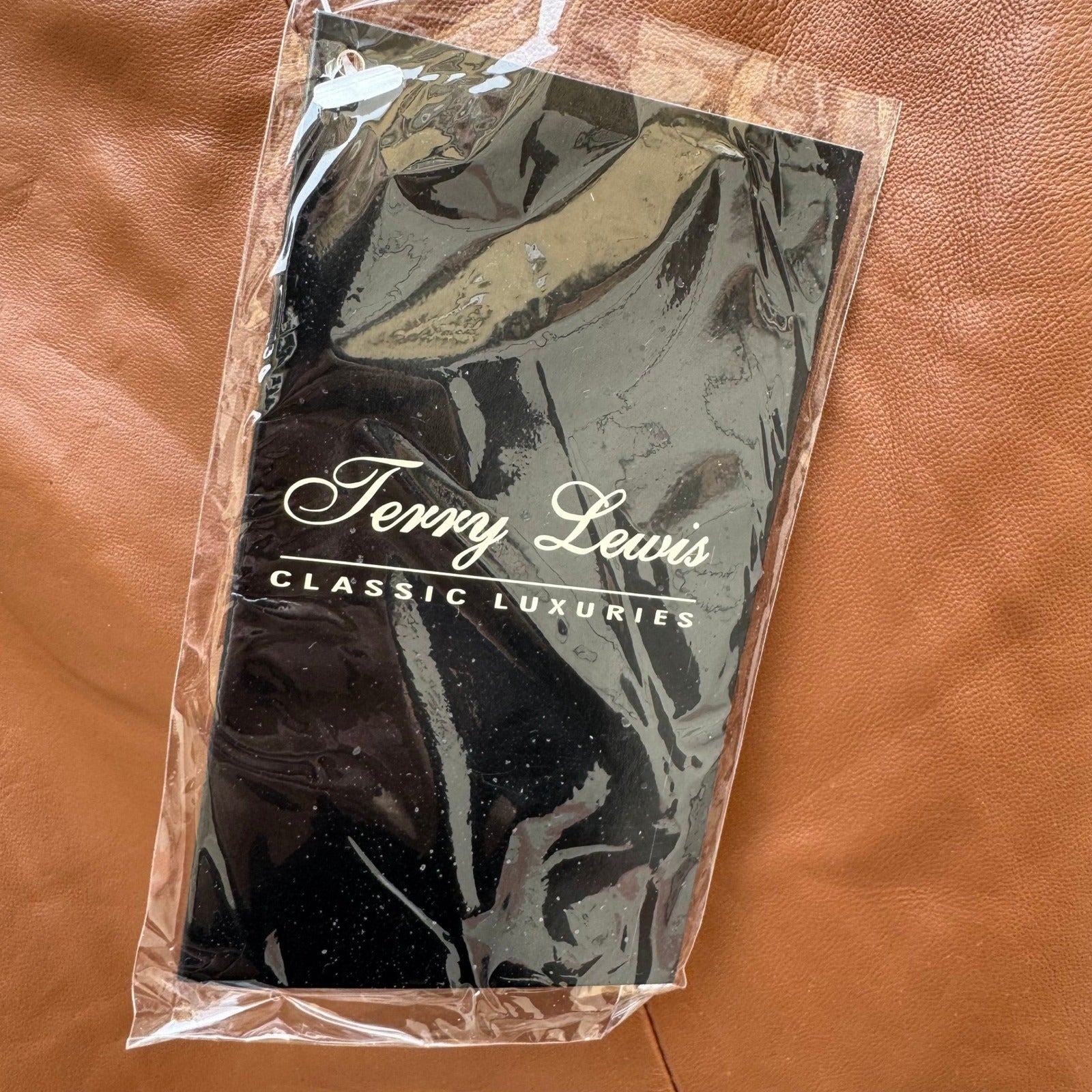Terry Lewis Classic Luxuries Brown Genuine Leather Pants High Waist 8P NEW Moto