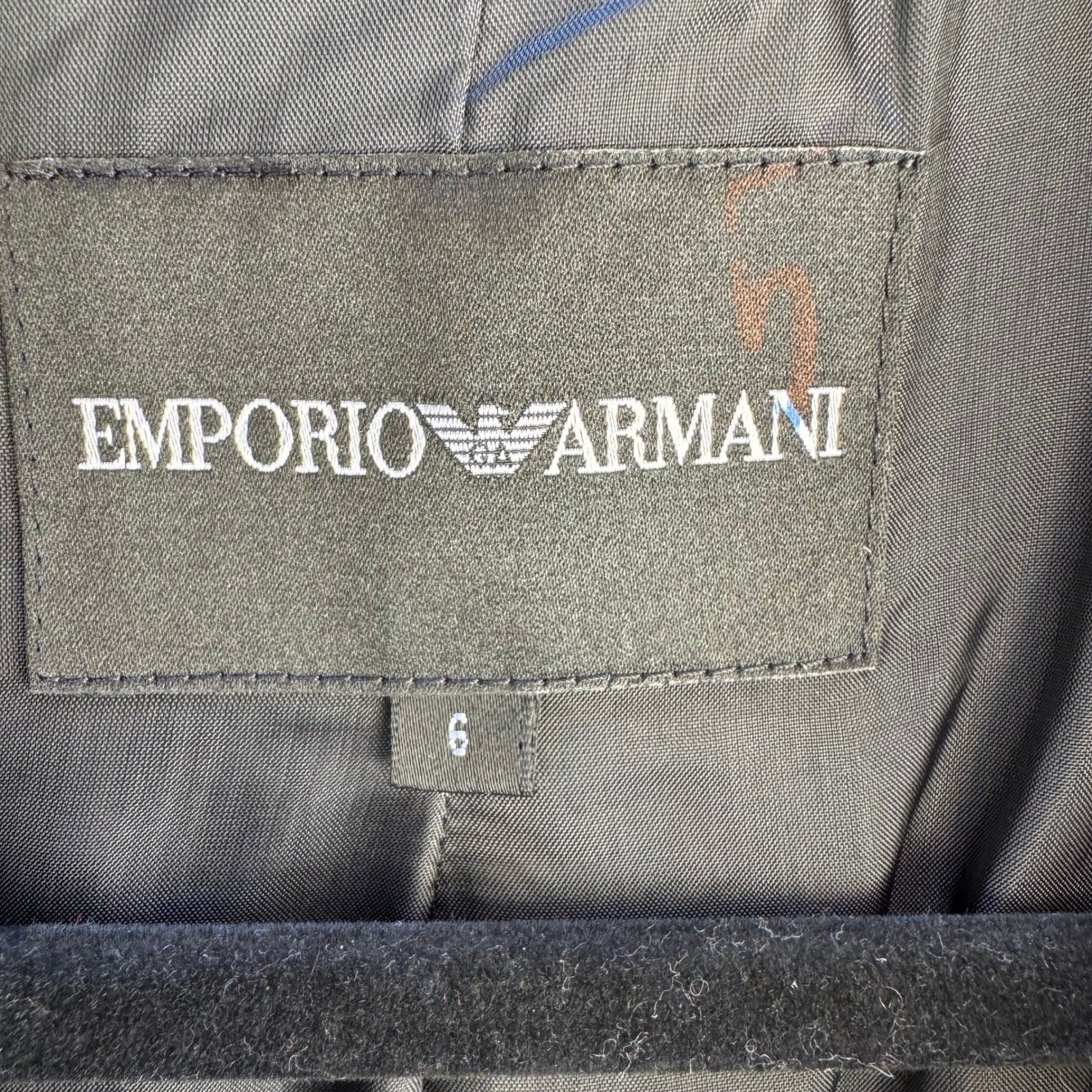 Emporio Armani Vintage Italian Grey Quiet Luxury Designer Blazer Jacket Womens 6