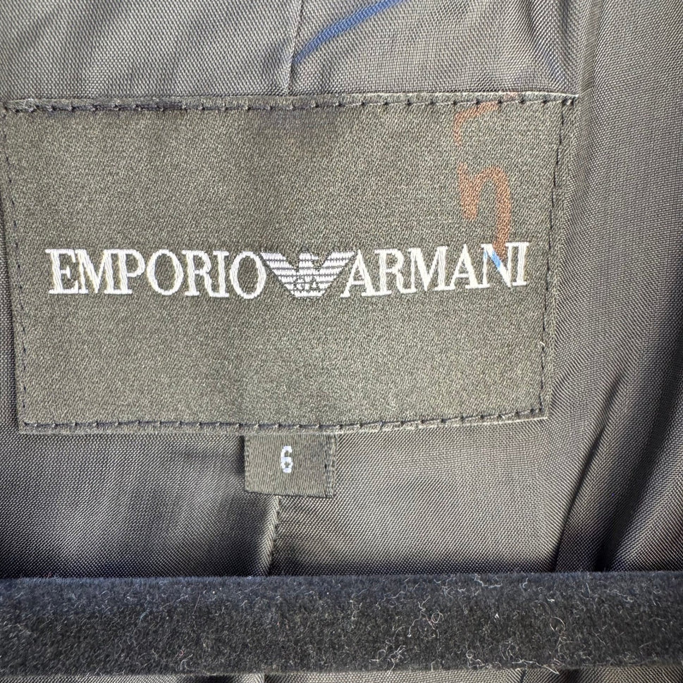 Emporio Armani Vintage Italian Grey Quiet Luxury Designer Blazer Jacket Womens 6