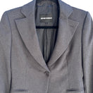 Switch Emporio Armani Vintage Italian Grey Quiet Luxury Designer Blazer Jacket Womens 6 3 image