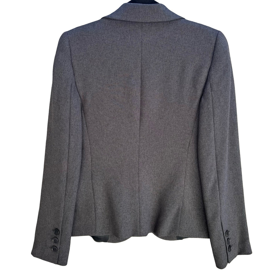 Emporio Armani Vintage Italian Grey Quiet Luxury Designer Blazer Jacket Womens 6