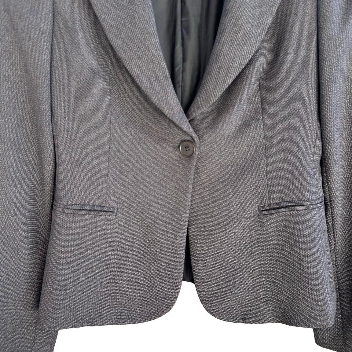 Emporio Armani Vintage Italian Grey Quiet Luxury Designer Blazer Jacket Womens 6