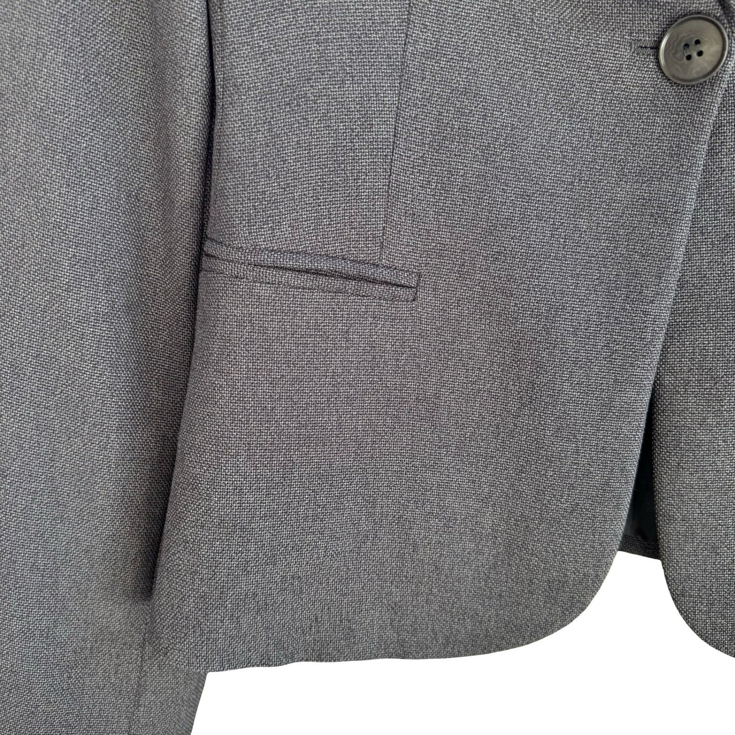 Emporio Armani Vintage Italian Grey Quiet Luxury Designer Blazer Jacket Womens 6