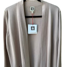 Switch Anne Klein Minimalist Layering Open Front Ribbed Knit Cardigan Pastel Pink L NEW 3 image