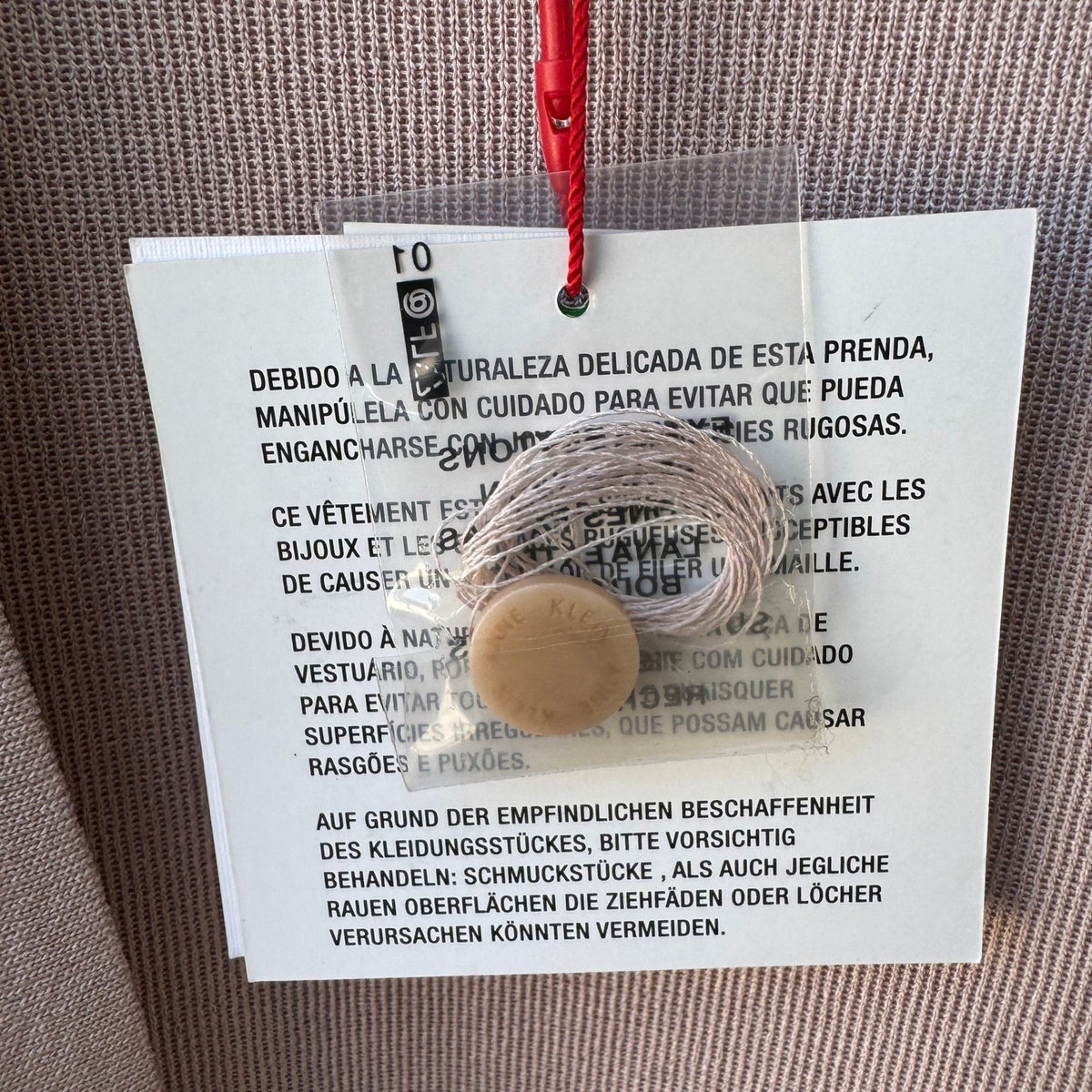 Anne Klein Minimalist Layering Open Front Ribbed Knit Cardigan Pastel Pink L NEW
