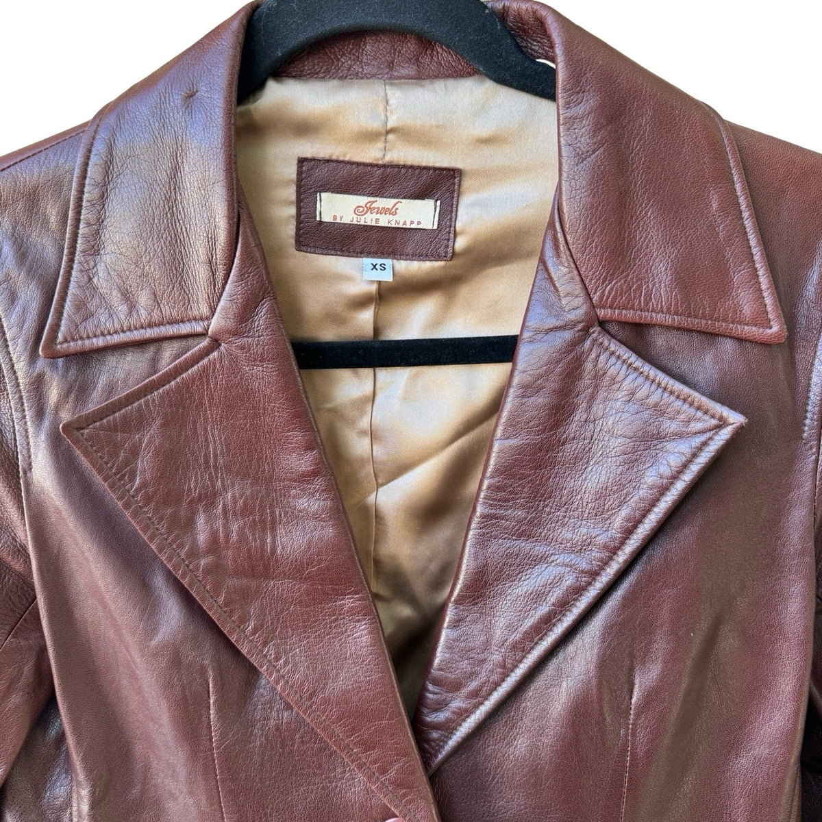 Jewels Julie Knapp Vintage 90s Leather Blazer Goth Grunge Indie Sleaze Jacket XS