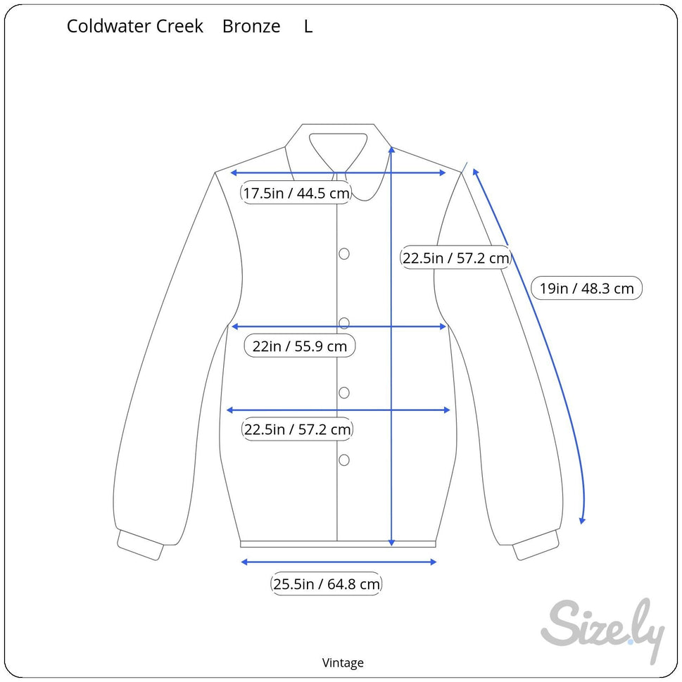 Coldwater Creek Womens Shimmering Bronze Glam Button-Up Party Blouse Shirt L