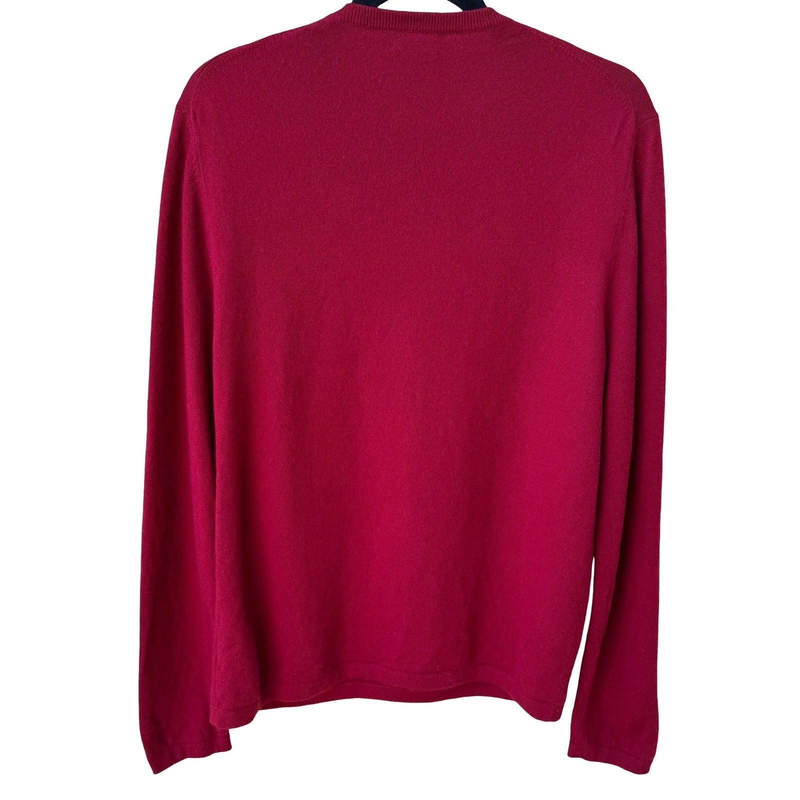 TSE 100% Pure Cashmere Quiet Luxury Crewneck Sweater Knit Pullover Red Mens M