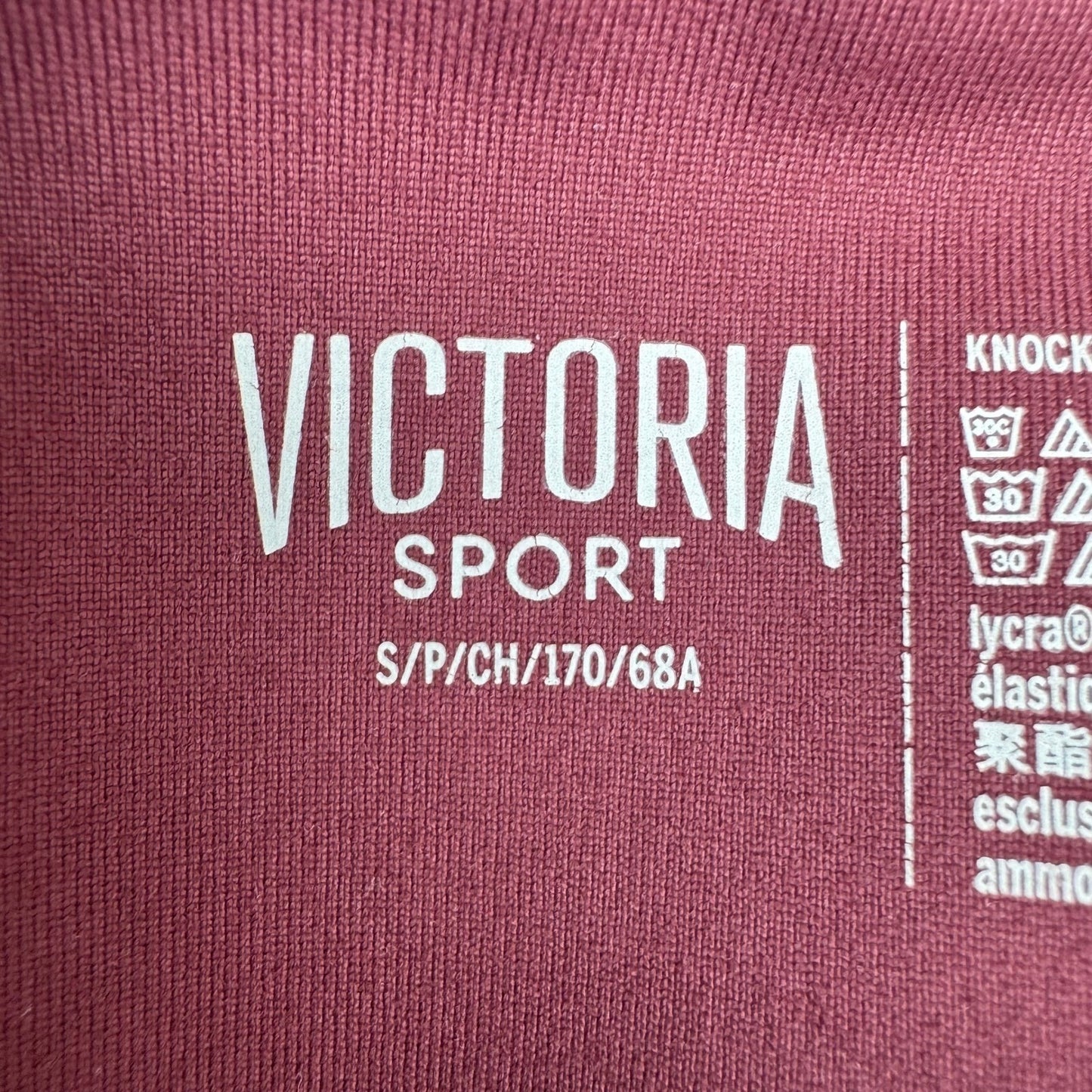 Victoria Sport Knockout Tight Burgundy Ladder Cutout Leggings Workout Womens S