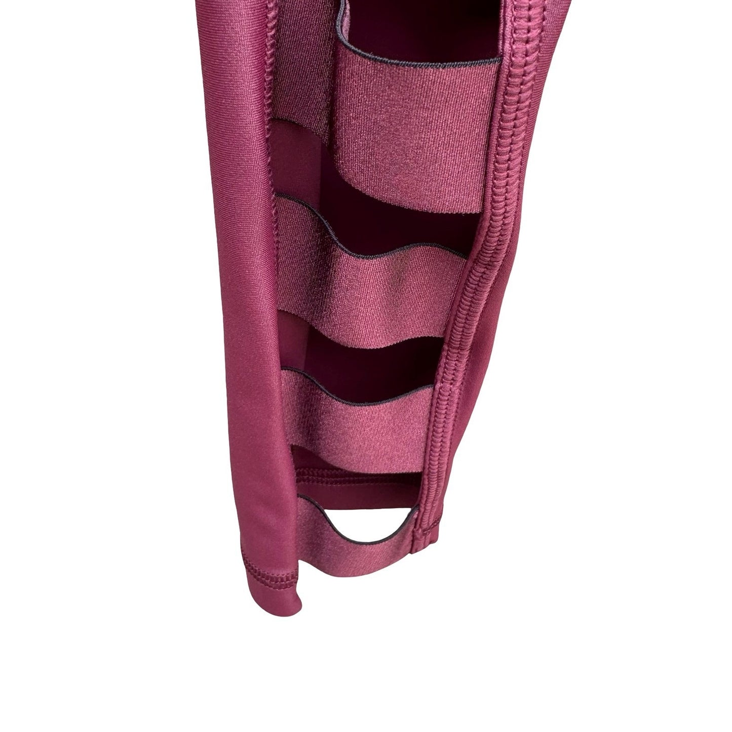 Victoria Sport Knockout Tight Burgundy Ladder Cutout Leggings Workout Womens S