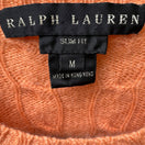 Switch Ralph Lauren Cashmere Preppy Old Money Cozy Cable Knit Slim Fit Sweater Orange M 2 image
