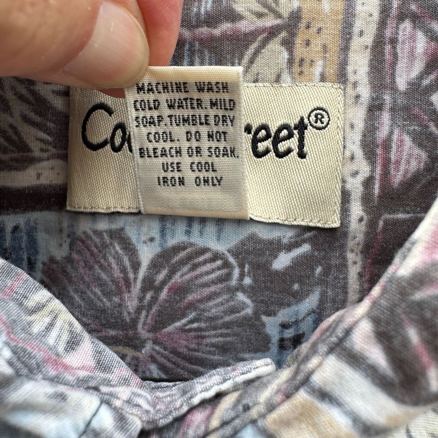 Cooke Street Honolulu Vintage Mens Tropical Button-Up Casual Short Sleeve Shirt L